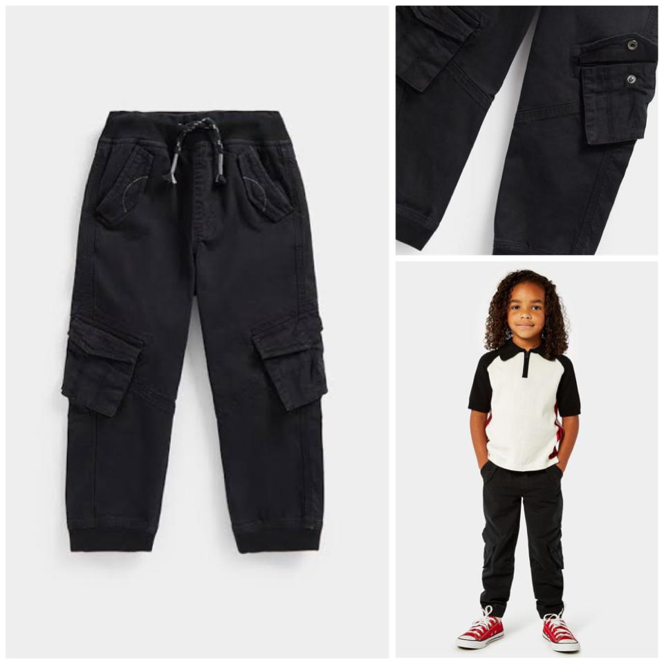 MOTHERCARE SALE, Black Cargo Trousers