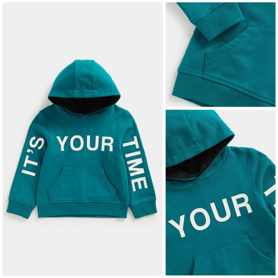 MOTHERCARE SALE, Its Your Time Teal Hoodie