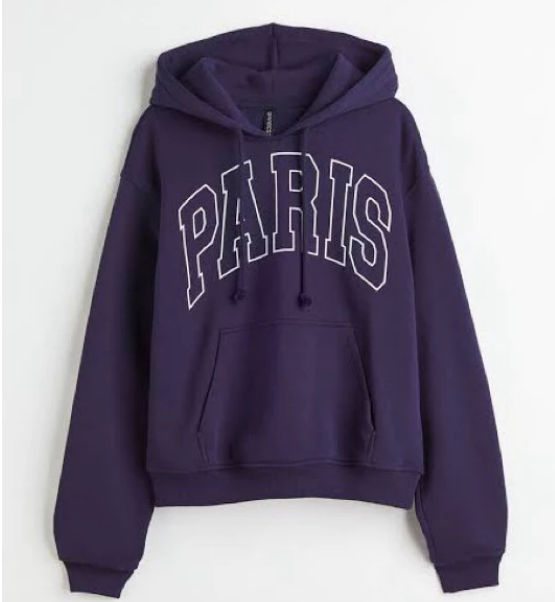 H&M SALE, Paris Navy Hoodie
