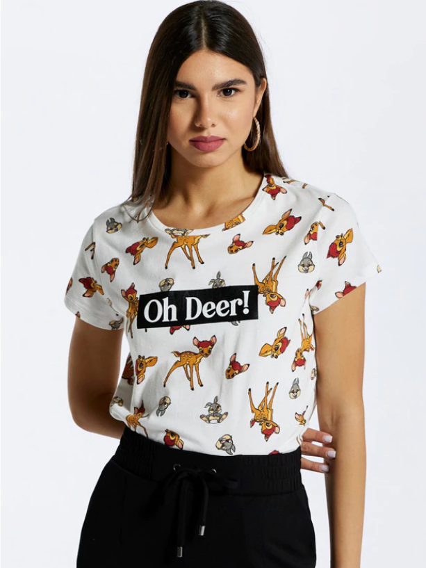 MAX SALE, Bambi White Tshirt